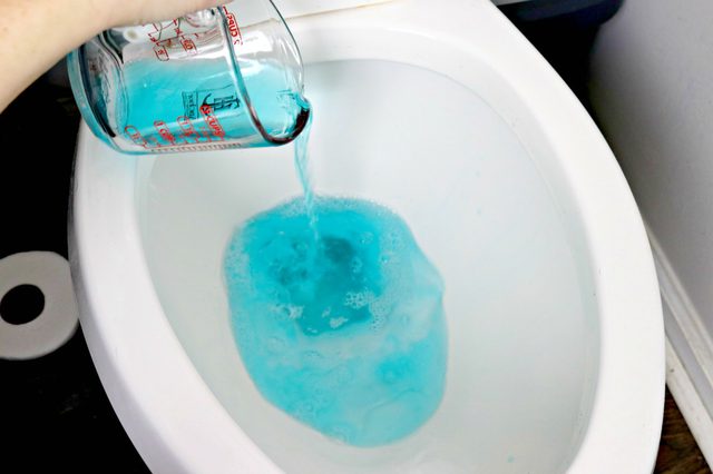 freshen a toilet with mouthwash